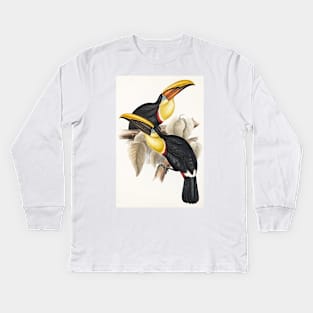 Lemon-Rumped Toucan Art Print 1833-1835 John Gould Vintage Reproduction Kids Long Sleeve T-Shirt